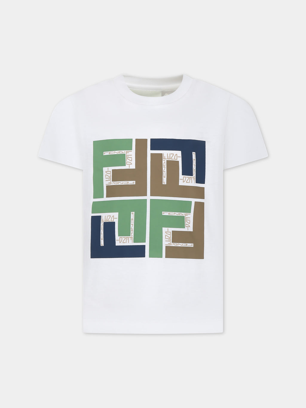 T-shirt blanc pour enfants avec FF emblématique